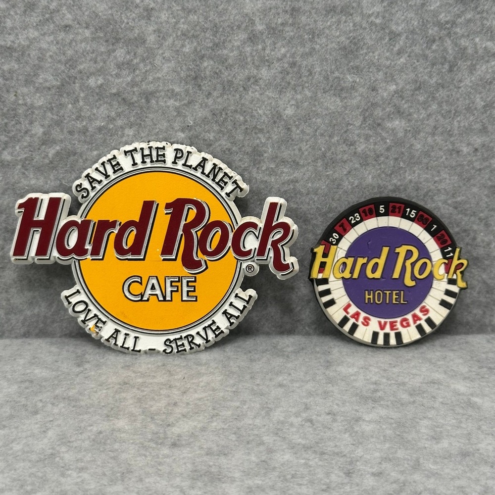 VTG Hard Rock Cafe Save the Planet Logo Magnet Hard Rock Hotel Las Vegas Magnet